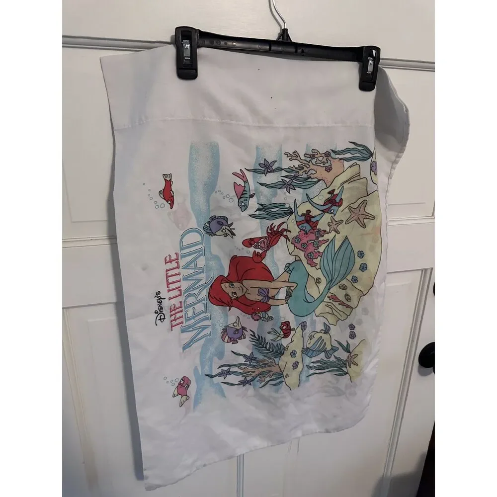 Vintage Disney The Little Mermaid Ariel Pillowcase 90s Character Bedding